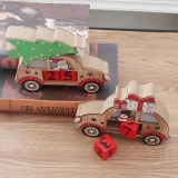 Christmas Santa and Snowman Cars Calendar Christmas Home Ornament Decoration