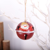 Merry Christmas Santa Claus Painted Bell Christmas Ornament Decoration
