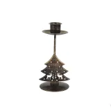 Christmas Metal Reindeer and Xmas Tree Candlestick Christmas Home Ornament Decoration