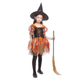 Multicolor Style Cartoon Witch Cospaly Costume Halloween Carnival Party Sequins Princess Tutu Dress