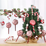 Merry Christmas 4 Pieces Lollipop Christmas Tree Ornament Decoration
