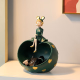 Home Heart Bubble Girl Storage Ornament Desktop Craft Ornament Figure Statue