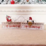 Merry Christmas Santa Claus Wooden Calendar Christmas Home Ornament Decoration