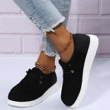 Women Low-top Platform Sneaker Shoes One Pedal Shoes