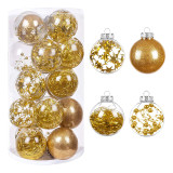 Merry Christmas 24 Pieces 6cm Xmas Tree Ornaments Hanging Balls Decoration