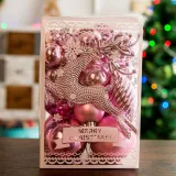 Merry Christmas 30 Pieces Deer and Matte Christmas Tree Ornaments Hanging Balls Decoration
