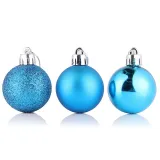 Merry Christmas 24 Pieces 8cm Frosted and Matte Christmas Tree Ornaments Hanging Balls Decoration