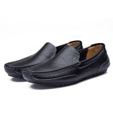 Men Low Cut Round Toe One Pedal Formal Leather Shoes