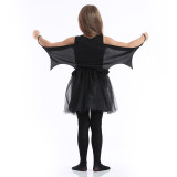 Skull Print Black Cool Special Dress Costume Halloween Cospaly Carnival Party Toddler Girls Tutu Dress