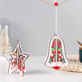 Merry Christmas Hollow Out Christmas Ball and Jingle Bell Ornament Christmas Tree Decoration