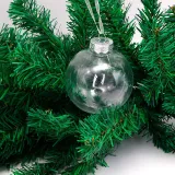 Merry Christmas 6 Pieces 8cmTransparent Christmas Hanging Ornaments Balls Decoration