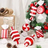 Merry Christmas 16CM PVC Painted Candy Christmas Tree Ornament Decoration