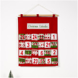 Christmas Countdown Calendar Flag Candy Bag Christmas Home Ornament Decoration