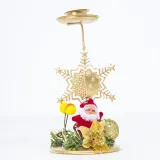 Christmas Santa Claus Reindeer Candlestick Christmas Home Ornament Decoration