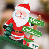 Christmas Creative Wooden Calendar Santa Claus Christmas Ornament
