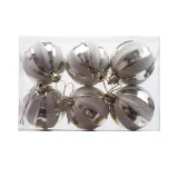 Merry Christmas 6 Pieces 6cm Painted Christmas Balls Home Party Decoration