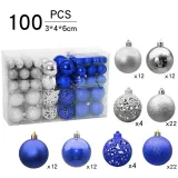 Merry Christmas 100 Pieces 6cm Hollow Out and Matte Christmas Ornaments Balls Decoration