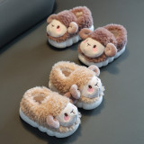 Toddler Kids Cartoon Lamb Cotton Winter Slipper Warm Home Non-slip Furry Shoes