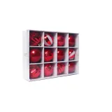 Merry Christmas 12 Pieces 6cm Painted and Matte Christmas Tree Ornaments Hanging Balls Decoration