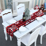 Christmas Plaids Reindeer Dining Table Runner Tablecloth Christmas Home Decor