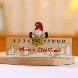 Merry Christmas Santa Claus Wooden Calendar Christmas Home Ornament Decoration