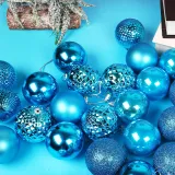Merry Christmas 36 Pieces Matte Christmas Tree Ornaments Hanging Balls Decoration