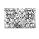 Merry Christmas 100 Pieces Painted Xmas Ball and Stars Christmas Party Home Decoration