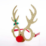 Merry Christmas Reindeer Xmas Glasses Frames Christmas Gift Decoration