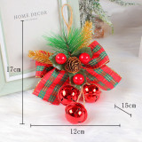 Christmas 4 PCS Bowknot Pine Cones Christmas Decoration Ornament