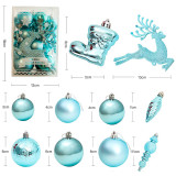 Merry Christmas 30 Pieces Deer and Matte Christmas Tree Ornaments Hanging Balls Decoration