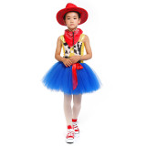 Cowboy Toy Story Halloween Cospaly Carnival Party Kids Princess Ballet Tutu Dress Costume Woody Dress