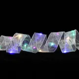 Merry Christmas 10m LED Light Up Christmas Tree Mesh Ribbon Christmas Party Decoration