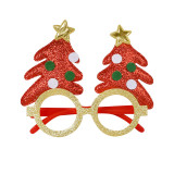 Merry Christmas Antlers and Christmas Tree Christmas Decoration Glasses Frame