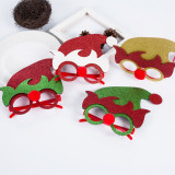 Merry Christmas Elf Hat Xmas Glasses Frames Christmas Gift Decoration