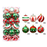 Merry Christmas 30 Pieces 6cm Red and Golden Painted Christmas Tree Ornaments Hanging Balls Decoration