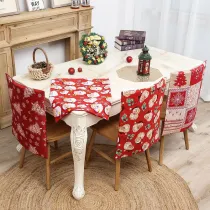 Christmas Snowflake and Xmas Tree Woven Chair Cover Christmas Home Decor