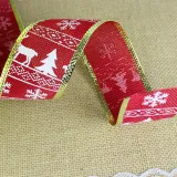 Merry Christmas 5 Rolls 2m Metallic Ribbon Christmas Party Decoration