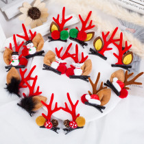 Merry Christmas 4 Pieces Antlers Hairpin Headband Christmas Gift Decoration