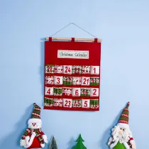 Christmas Countdown Calendar Flag Candy Bag Christmas Home Ornament Decoration