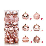 Merry Christmas 24 Pieces 6cm Christmas Ornaments Hanging Balls
