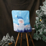 Christmas LED Light Up Blue Snowman Woven Chair Covers Christmas Home Decor