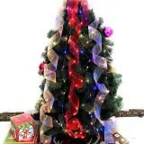 Merry Christmas 10m LED Light Up Christmas Tree Mesh Ribbon Christmas Party Decoration