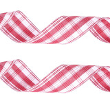 Merry Christmas Plaid Ribbon Christmas Gift Strap and Christmas Party Decoration