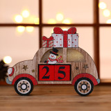 Christmas Santa and Snowman Cars Calendar Christmas Home Ornament Decoration