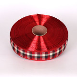Merry Christmas 2m Plaid Silk Plaid Ribbon Satin Xmas Gift Strap and Christmas Tree Decor