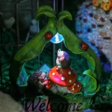 Home Garden Hedgehog Ornament Resin Craft Ornament Figure Statue