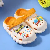 Toddler Kids Flat Beach Cartoon Spacex Rockets and Astronauts Summer Slipper Sandals