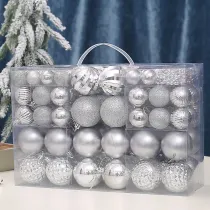 Merry Christmas 93 Pieces 6cm Christmas Tree Ornaments Hanging Balls Decoration