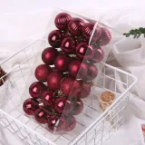 Merry Christmas 36 Pieces 4cm Frosted and Matte Christmas Tree Ornaments Hanging Balls Decoration