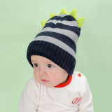 Baby Woolen Knitted Hat Little Monster Printed Outdoor Winter Warm Hat
